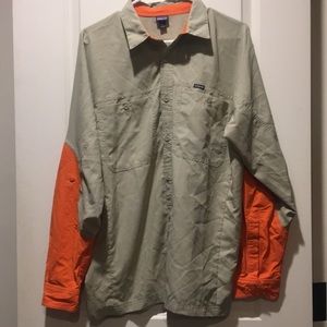 Patagonia Hiking Fishing outdoorsman lightweight Button Down Long Sleeve size M